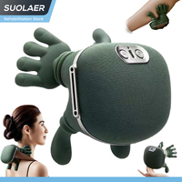 4D Shoulder & Neck Massager Hot Compress Deep Tissue Kneading Cervical Massager Electric Heat Massage Device with Bionic Fingers