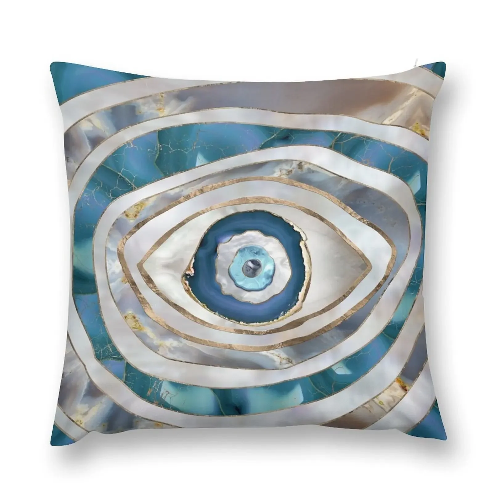 Evil Eye Mineral textures and gold Throw Pillow luxury decor Cushions Luxury Pillow Cover Elastic Cover For Sofa pillow