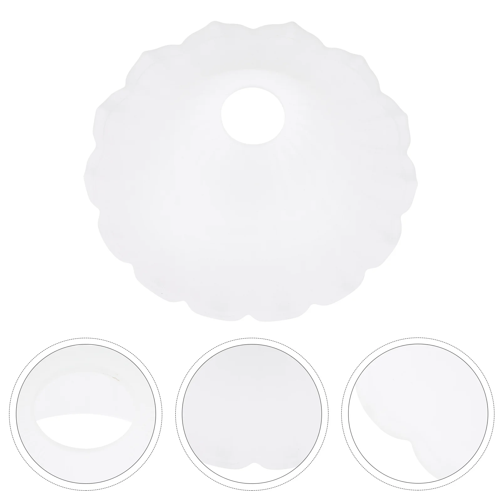 

Floral Frosted Glass Lampshade Elegant Diffuse Lighting for Bedroom Living Room Dining Room Lamp Cover Decorative Glass Lamp