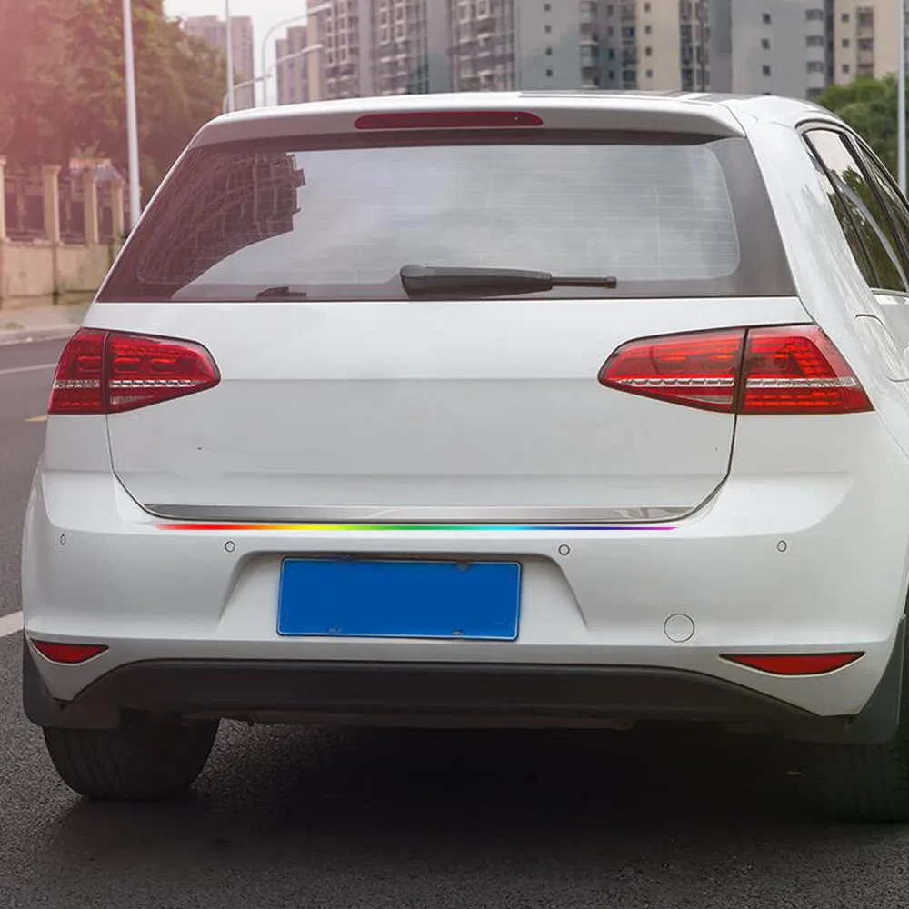 Rear Back Door License Tailgate Bumper Frame Plate Trim Lamp Trunk For Volkswagen VW Golf7 Golf 7 2014 2015 2016 2017 2018 2019 - view 4