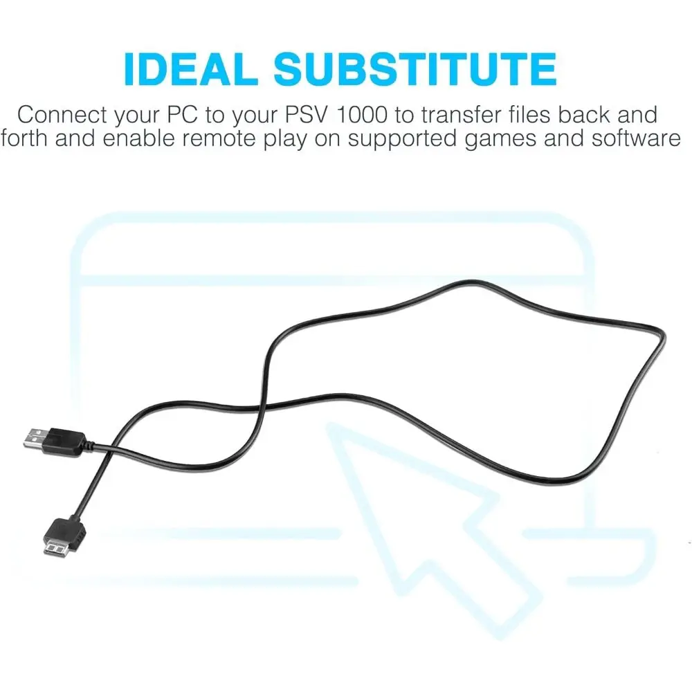 Handheld Console for PSVita Charging Cable 1m 2 in 1 USB Data Sync Cord High Speed Nickel Plating for Playstation Vita 1000