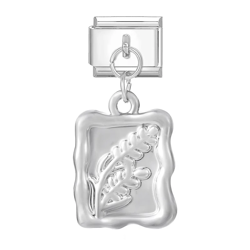 WG 1pc Italian Modular Bracelet Seahorse Flower Charm Pendant For DIY Modular Necklace Bracelet Anklet Jewelry