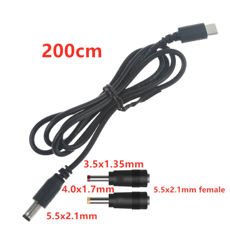 USB C Type C PD to 9V 12V 15V 5.5x2.1mm 3.5x1.35mm 4.0x1.7mm Power Supply Cable for Router Laptop LED Strip Speaker CCTV Camera