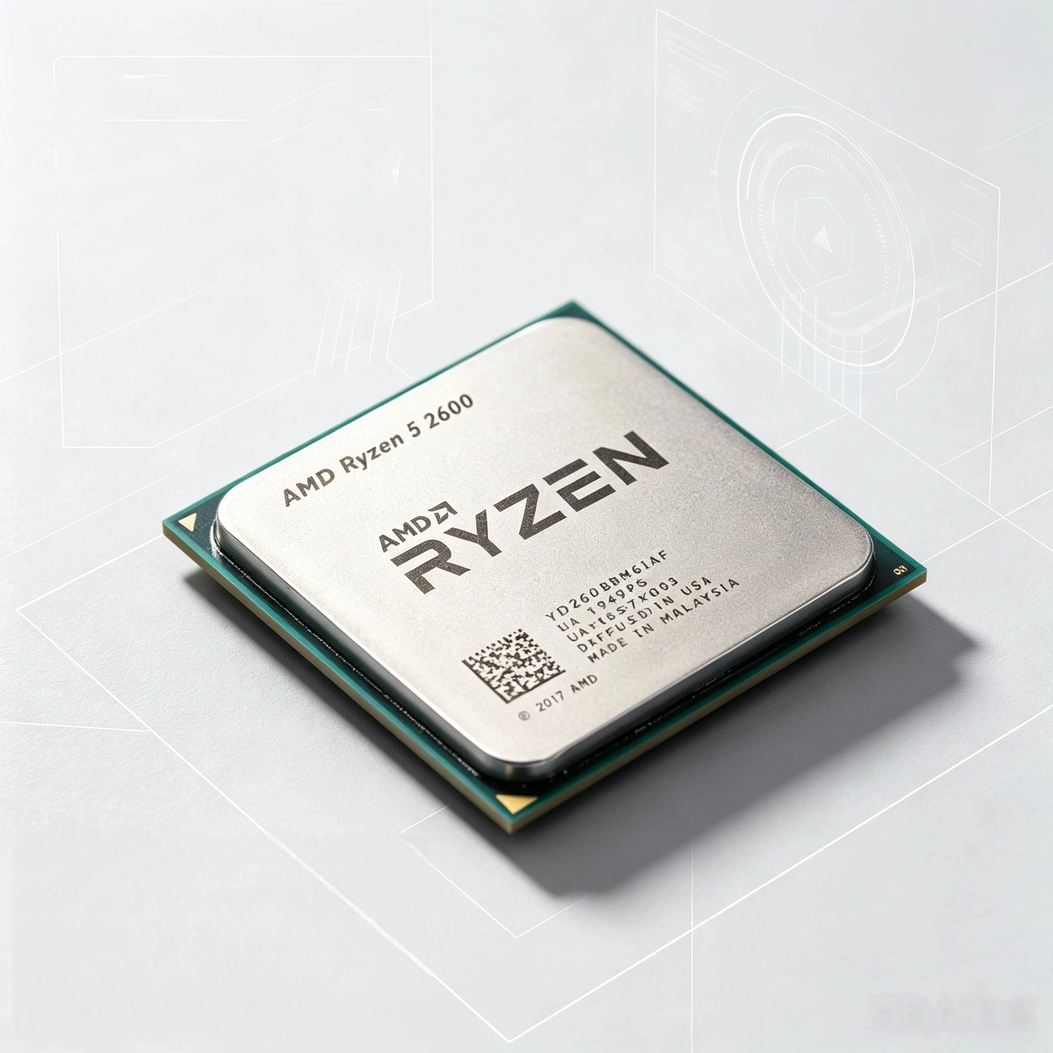 AMD R5 2600 Ryzen 5 2600 6 Core 12 Thread Multi-task CPU 65W TDP 12nm Craft Socket AM4 Processor For Video Editing Live