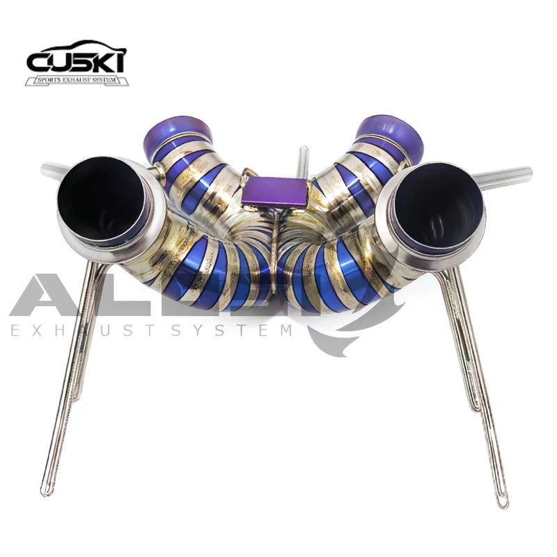 High performance exhaust components suitable for McLaren 600LT 3.8T 2018 titanium backed exhaust straight pipe exhaust system