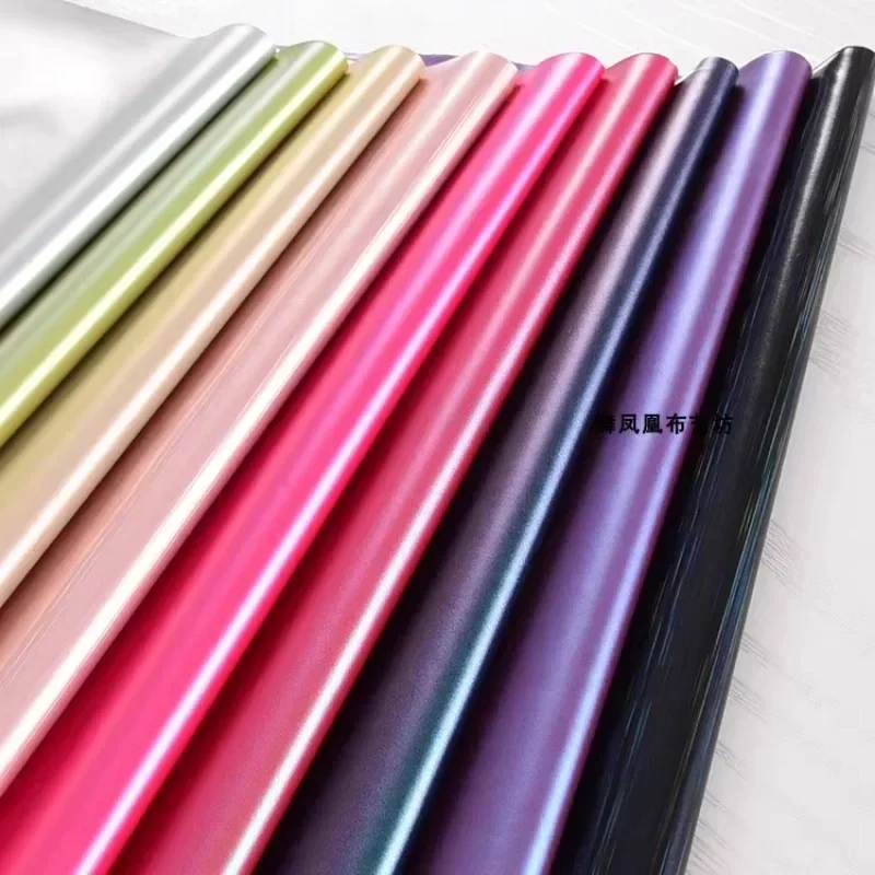 Colorful Glossy Down Jacket Fabric Pu By Meters for Coats Clothes Diy Sewing Soft Smooth Gradient Textile Waterproof Purple Red
