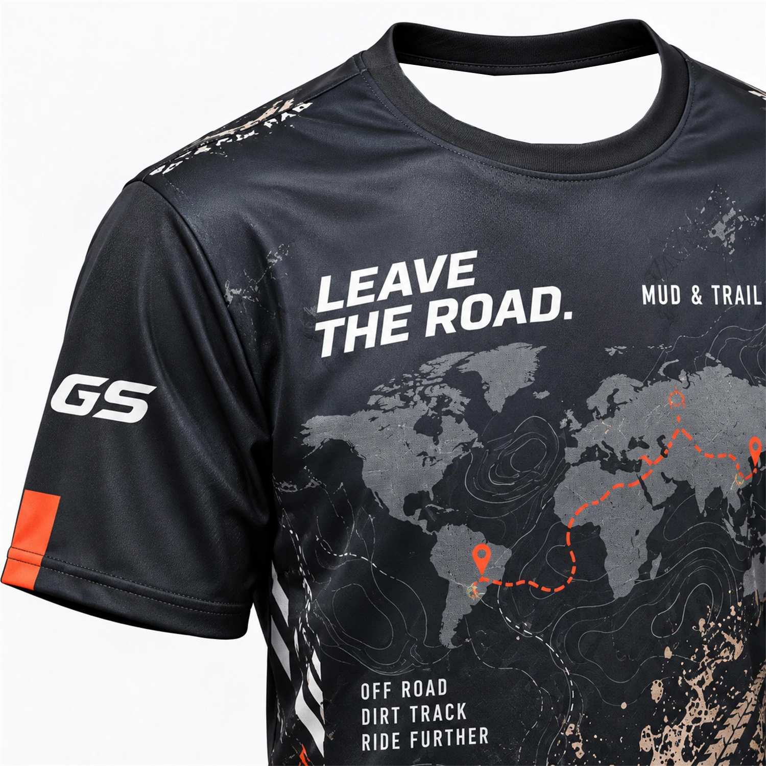メンズ Tシャツ、夏用、クルーネック、半袖、黒、GSオフロー - Outdoor Sports Adventure のレビューと価格