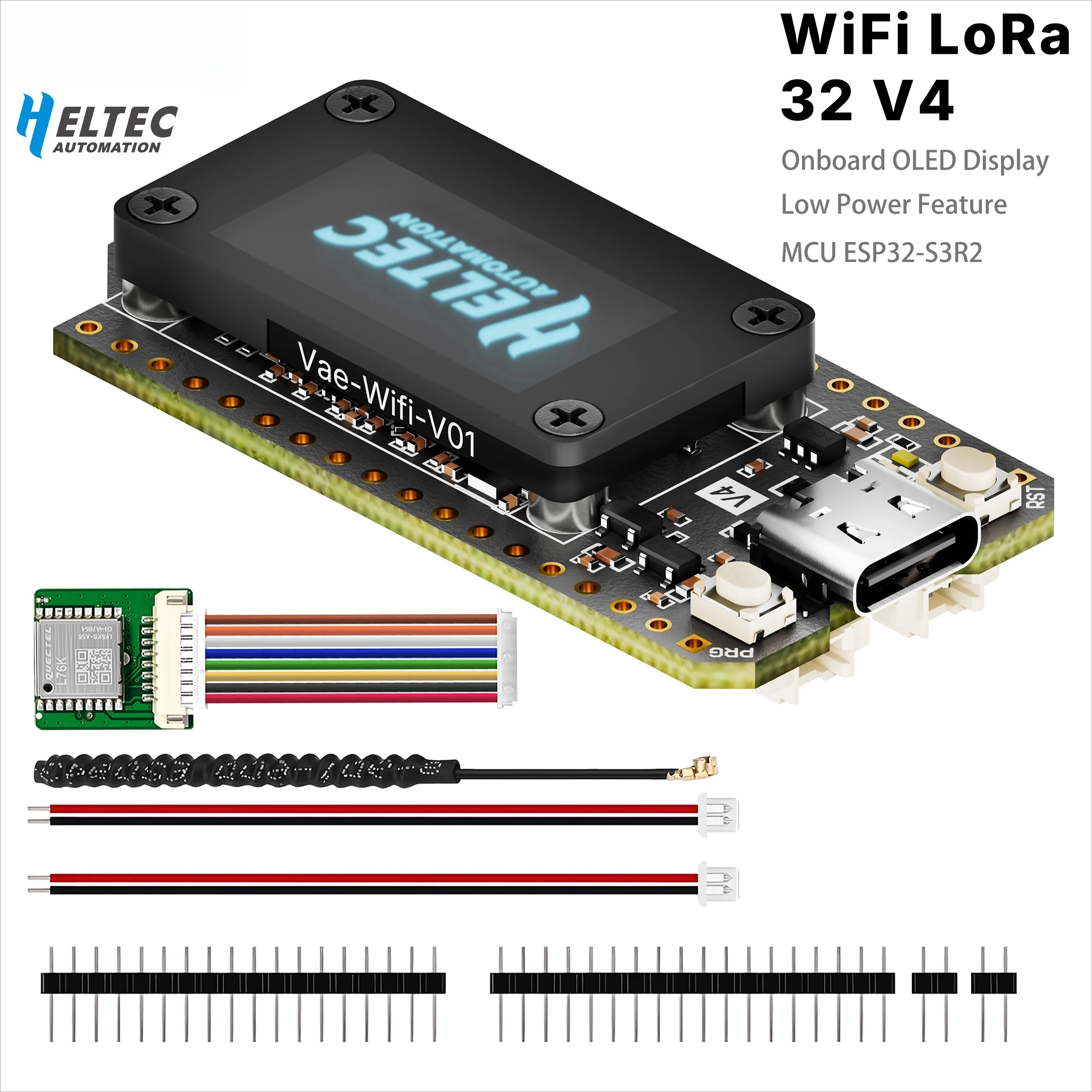 Heltec LoRa32 V4 GPS Meshtastic ESP32 WIFI + BLE SX1262 LoRa Rete a rete per scheda di sviluppo ad energia solare OLED da 0,96 pollici per Arduino