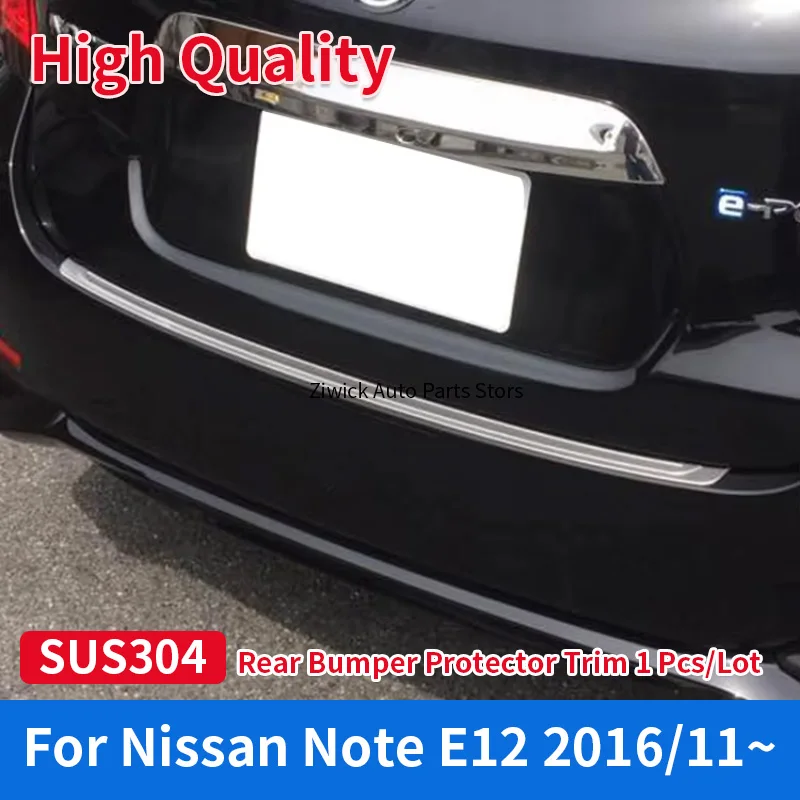 

1 шт. защита заднего бампера для Nissan Note E12 2016 + Высокое качество Стайлинг автомобиля хромированная отделка внешние аксессуары