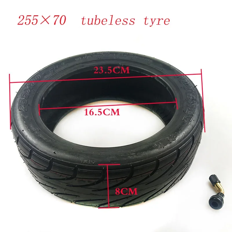 

High Quality Electric Scooter 255x70 Vacuum /Tubeless Tire 255*70 Thickened Pneumatic Tyre for Folding Mini Leisure Car 10 Inch
