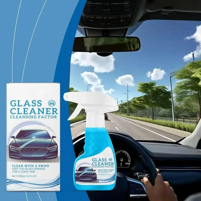 

120ML Car Glass Cleaner Rainproof Anti-Fog Glass Cleaner Spray Car Glass Rainproof Anti-fog Clear Vision Spray Long-lasting