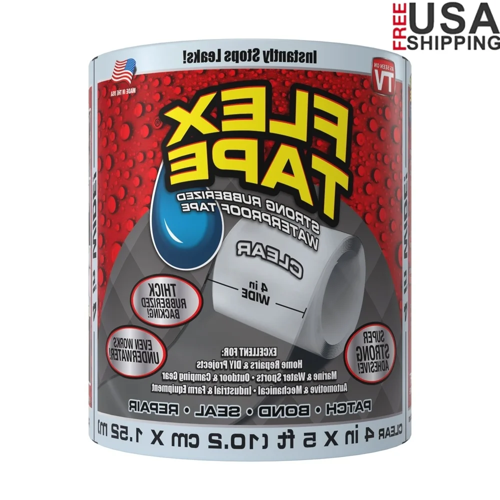 

Strong Waterproof Rubberized Tape Patching Bonding Sealing Repairs Underwater Flexible Leak Protection Home Auto Boat RV