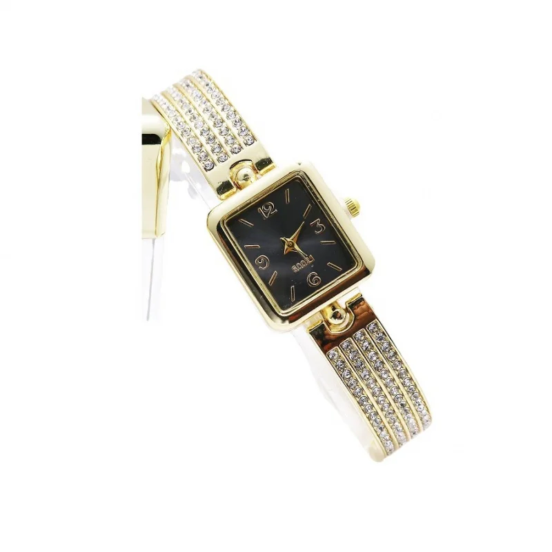 Reloj de pulsera cuadrado para mujer, reloj de moda integrado, reloj de cuarzo Digital informal, pulsera de moda de borde