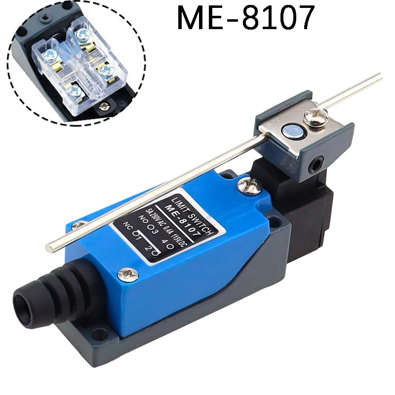 ME-8107 250VAC 5A 115VDC 0.4A Rotary Lever 1NO+1NC Momentary Limit Switch Momentary