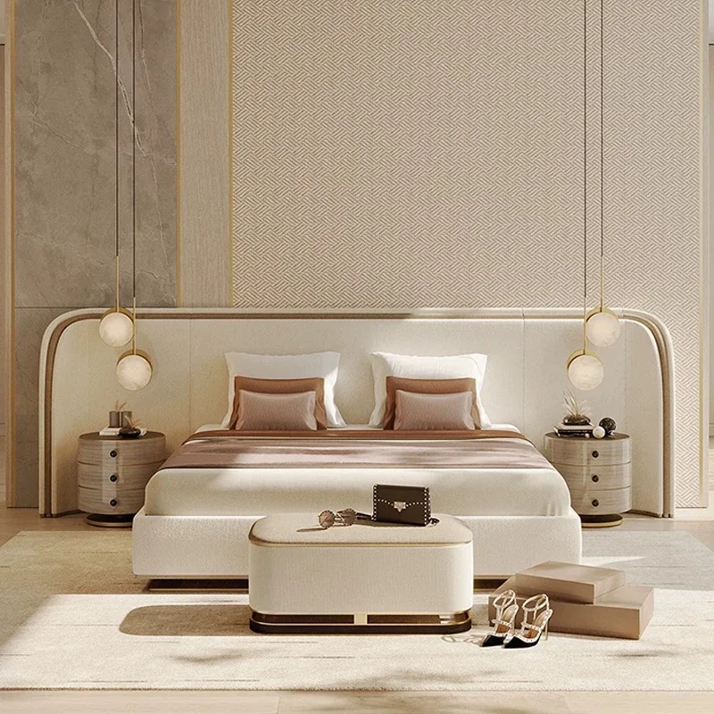 

Customizable New Chinese Crown Massage European Aesthetics Minimalist Beauty Modern Luxury Design Cream Wood Muebles Home