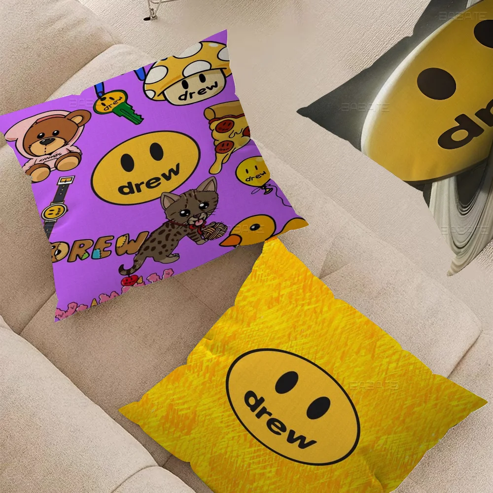 D-drewhouse Smile Personalized Pillow Dust Cover Bedroom Kids Party Decoration Pillowcase Birthday Children Gift