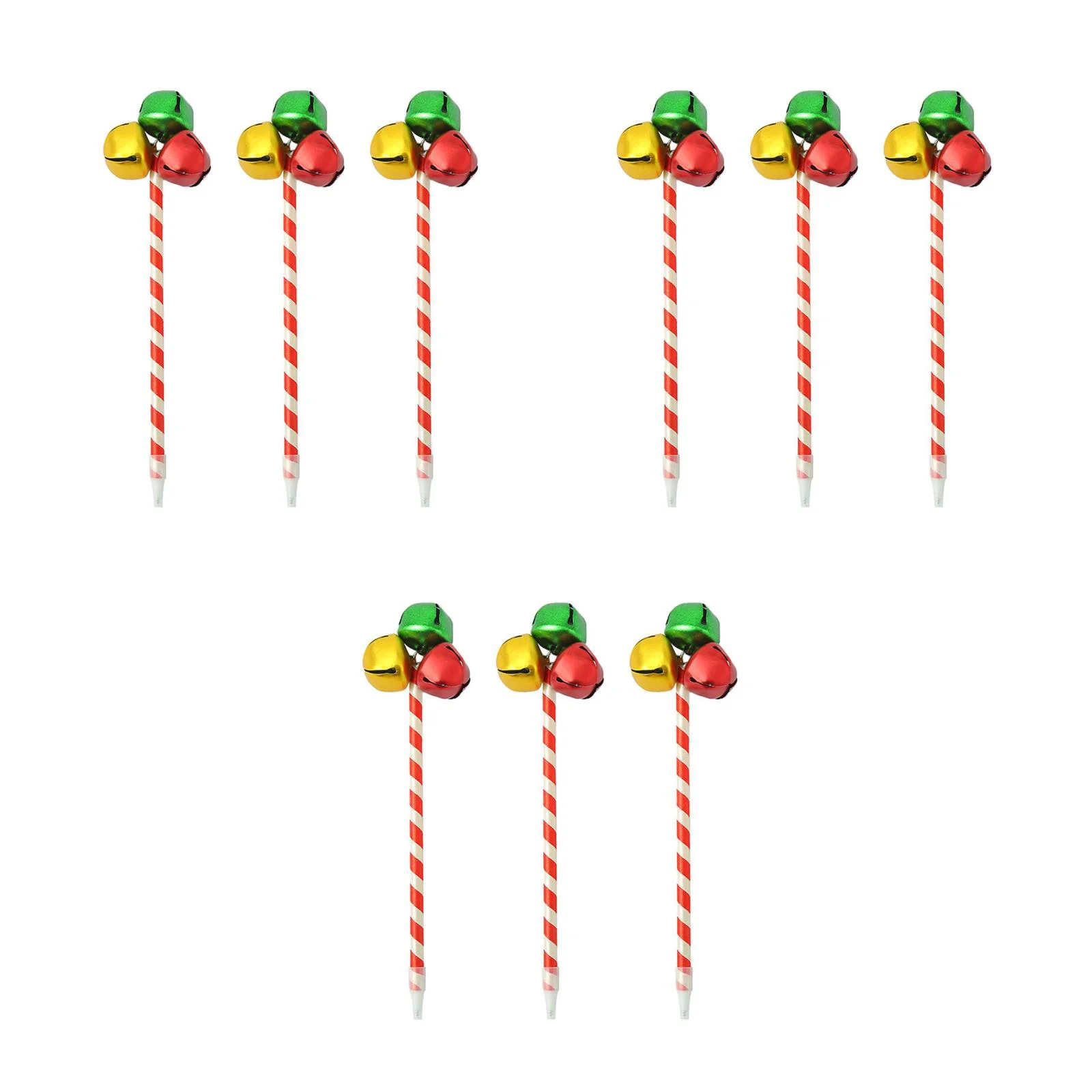 9 pcs  Christmas Pens Jingle Bell Ballpoint Pen Red and Green Christmas Ballpoint Pen Themed Jingle Bell Pen for Christmas Holid