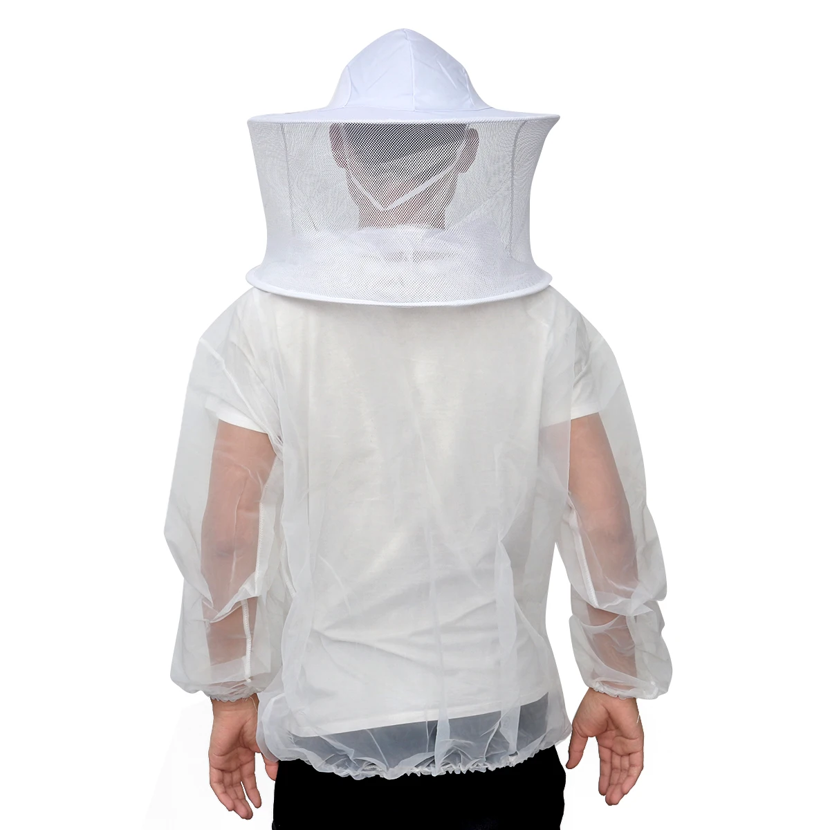 

Beekeeping Protective Coat Round Cap Wider Vision Comfortable Hot Weather Beekeeper Supplies Accessories Gardening
