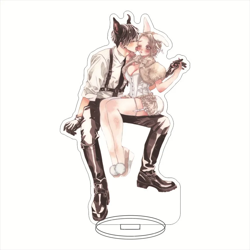 Anime Ojou to Banken-kun Acrylic Stand Model A Girl Her Guard Dog Figures Isaku Senagaki Utō Keiya Model Plate Desk Decor Gifts