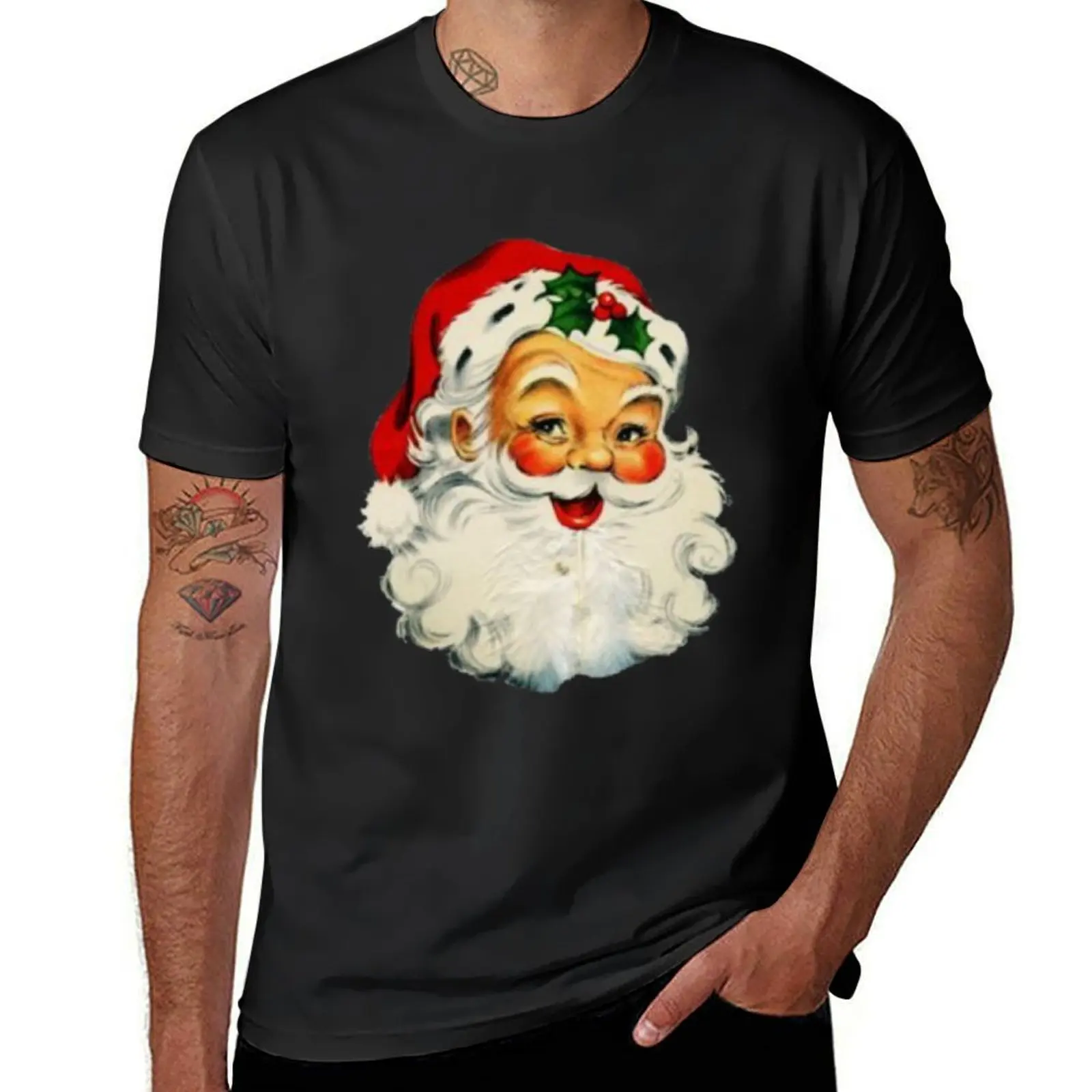 

Santa T-shirt boys whites plus sizes vintage mens plain t shirts