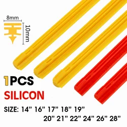 1 pz spazzole tergicristallo per auto 8mm Gel di silice strisce di ricarica in silicone per spazzola tergicristallo di tipo ibrido 14 