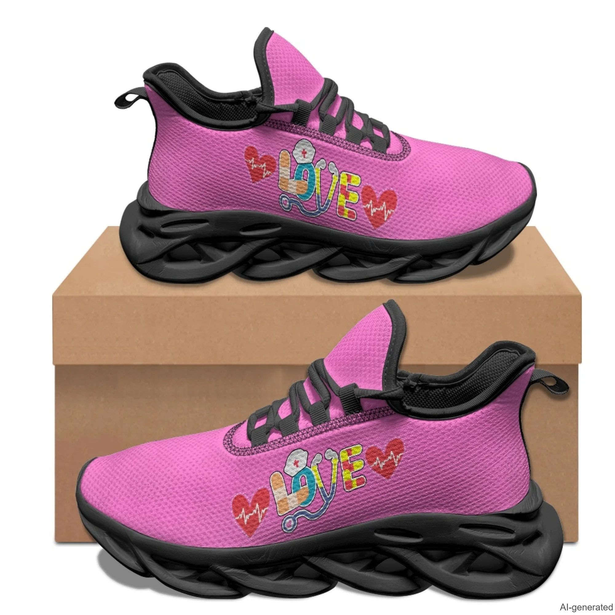 XIXIRIMIDO Max Soul Shoes Nurse Print Running Shoes for Men Casual Fashion Women Snakers for Doctors and Nurses 35-48