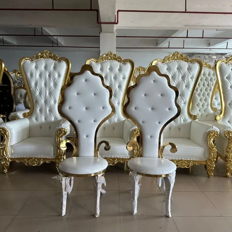

For Armchairs, stainless steel gold high back wedding chairs