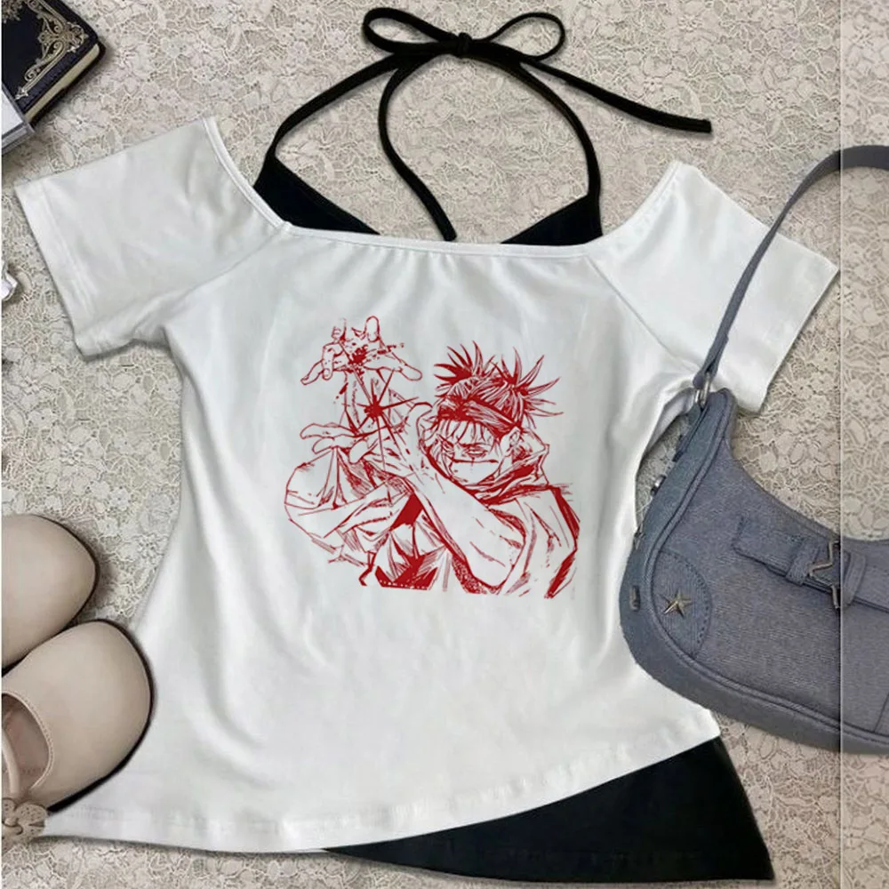 Choso crop top ladies cutecore 2000s clearance sales shirt japanese grunge 2000s meme summer