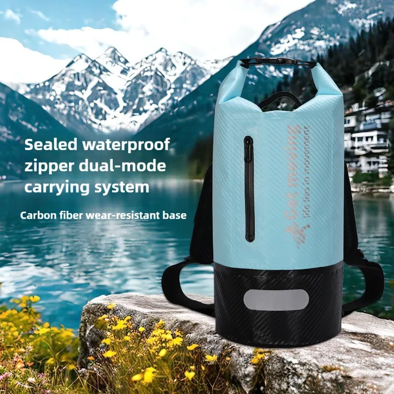

10л водонепроницаемая сухая сумка из ПВХ с карманом для дайвинга на открытом воздухе, складная сумка для хранения, пляжная сумка для плавания, рюкзак для рафтинга, реки, океана