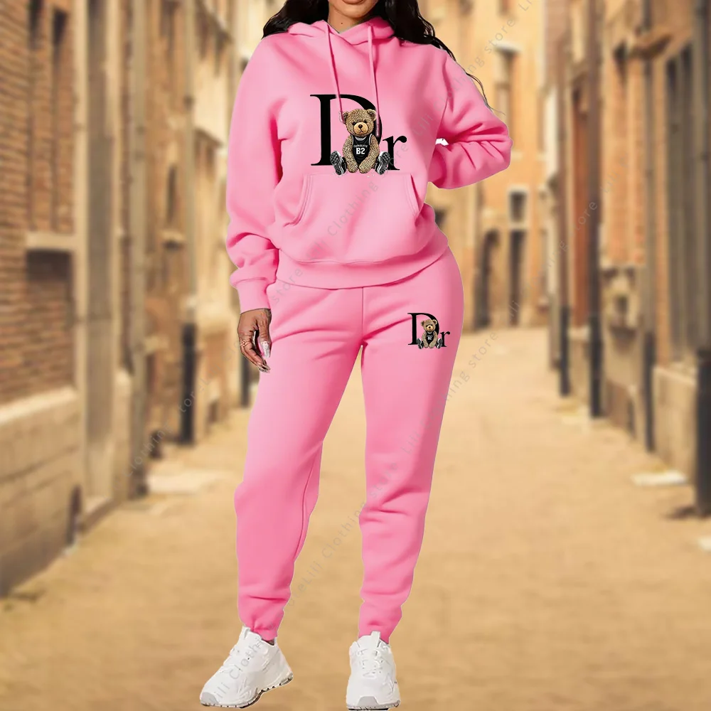 Dames trainingspak Esthetische designerkleding Hoge kwaliteit Hoodies Sweatshirts Joggingbroek 2-delig pak Sportkleding Damesbroeksets