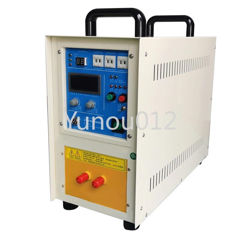 

15KW 30-100KHZ High Frequency Induction Heater Machine Quenching Equipment Small Melting Furnace 220v/110v 1-99s 0.2Mpa, 2L/min