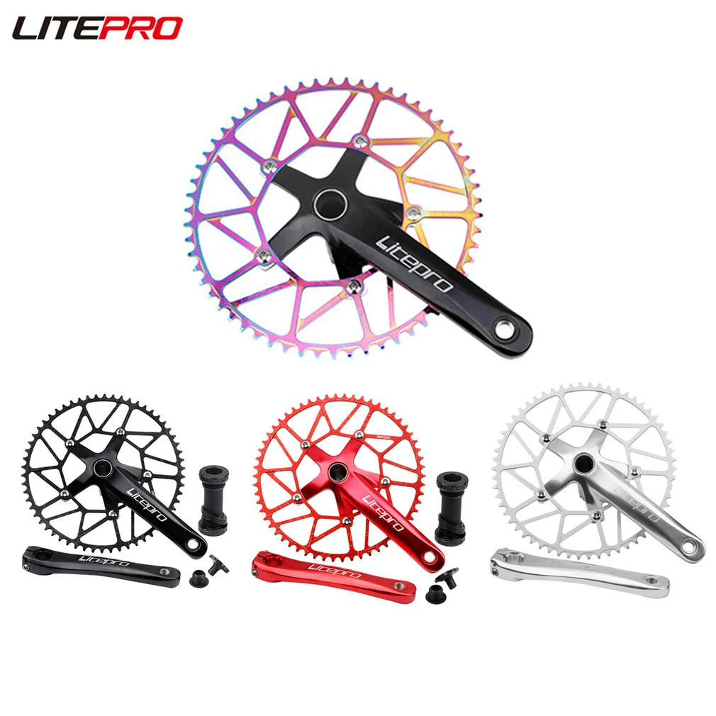 

Litepro Bicycle Hollow Integrated 130BCD Crank Chainwheel Folding Bike Single Narrow Wide Chainring Sprocket