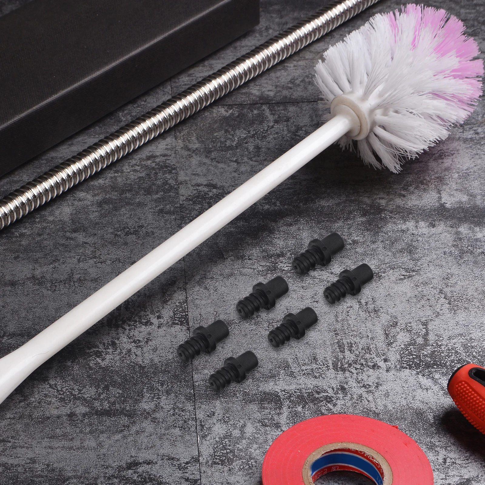 

10Pcs Toilet Brush Supplies Durable Adapter Easy Installation Disassembly Long Attachments Threaded Tip Replacement