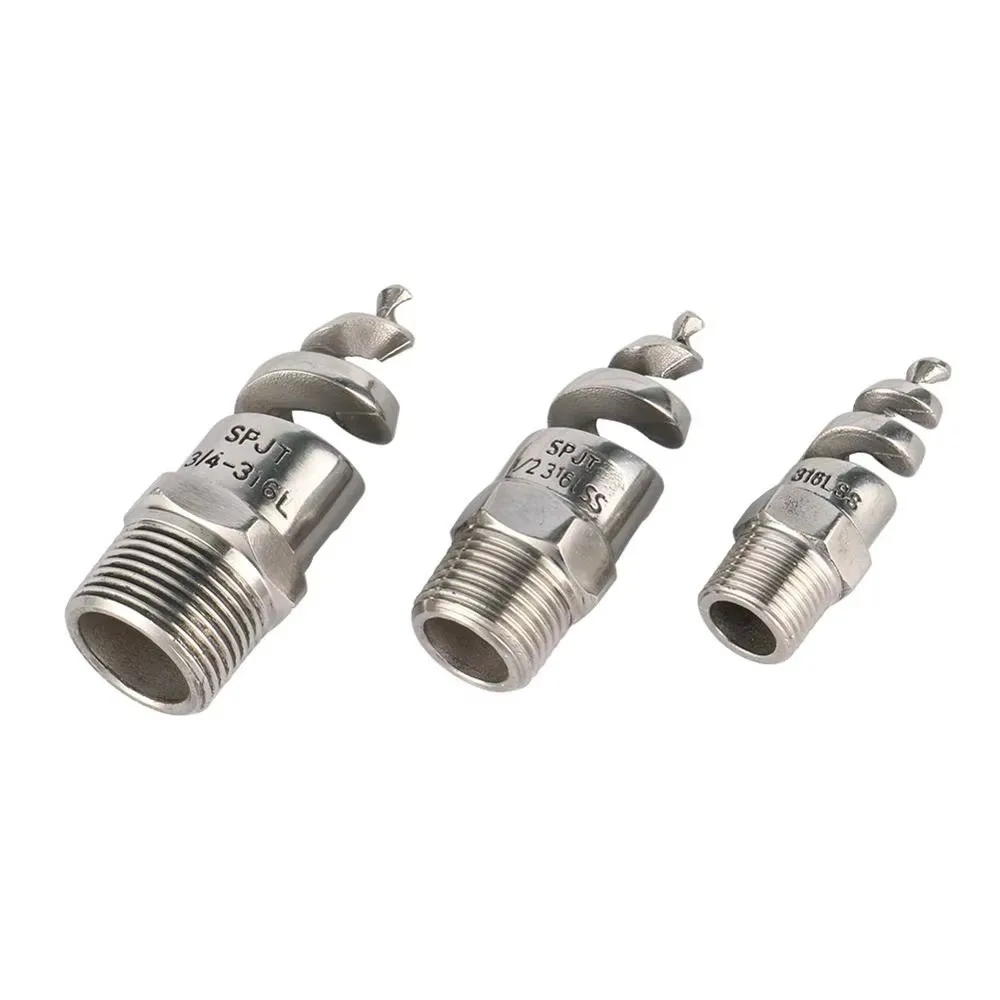 316 Stainless Steel Spiral Cone Nozzle BSP Thread Male Thread Spray Sprinkler Head 1/4
