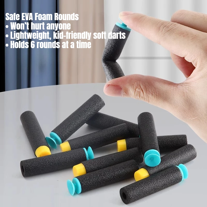 Gatling Soft Bullet Blaster Lanciarazzi Dardo morbido Pistola giocattolo Ragazzi Pistola giocattolo da tiro sicura all'aperto Regali per bambini dai 4 ai 8 anni