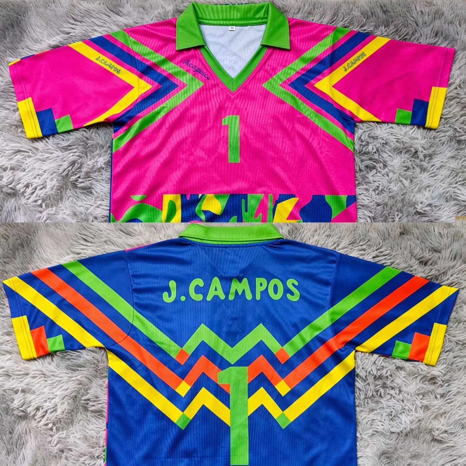 Jorge Campos Retro Classic Mexico Football Jersey Shirt, Sports Fashion Tshirt, Breathable Quick Drying Sweatshirt Jersey