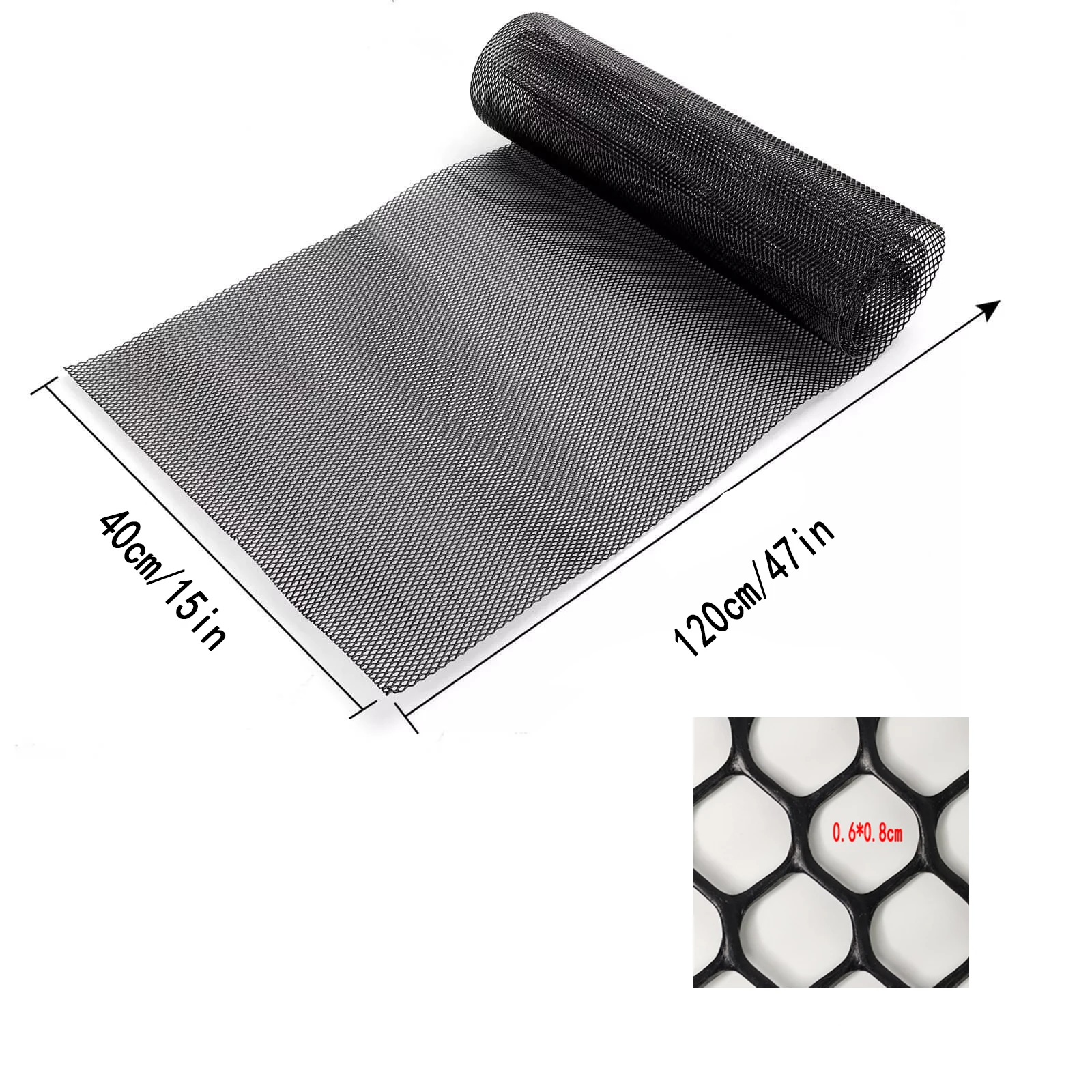 유니버설 120cm 3D ABS 플라스틱 자동차 레이싱 벌집 범퍼 벤트 튜닝 그릴 메쉬 스포일러 블랙 자동차 외장 액세서리 썸네일 6