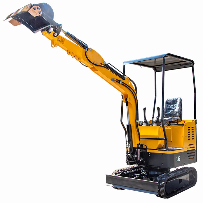 Excavadora hidráulica agrícola para uso doméstico, miniexcavadora eléctrica con batería de litio 1,5 T 2T, herramientas de jardín personalizadas