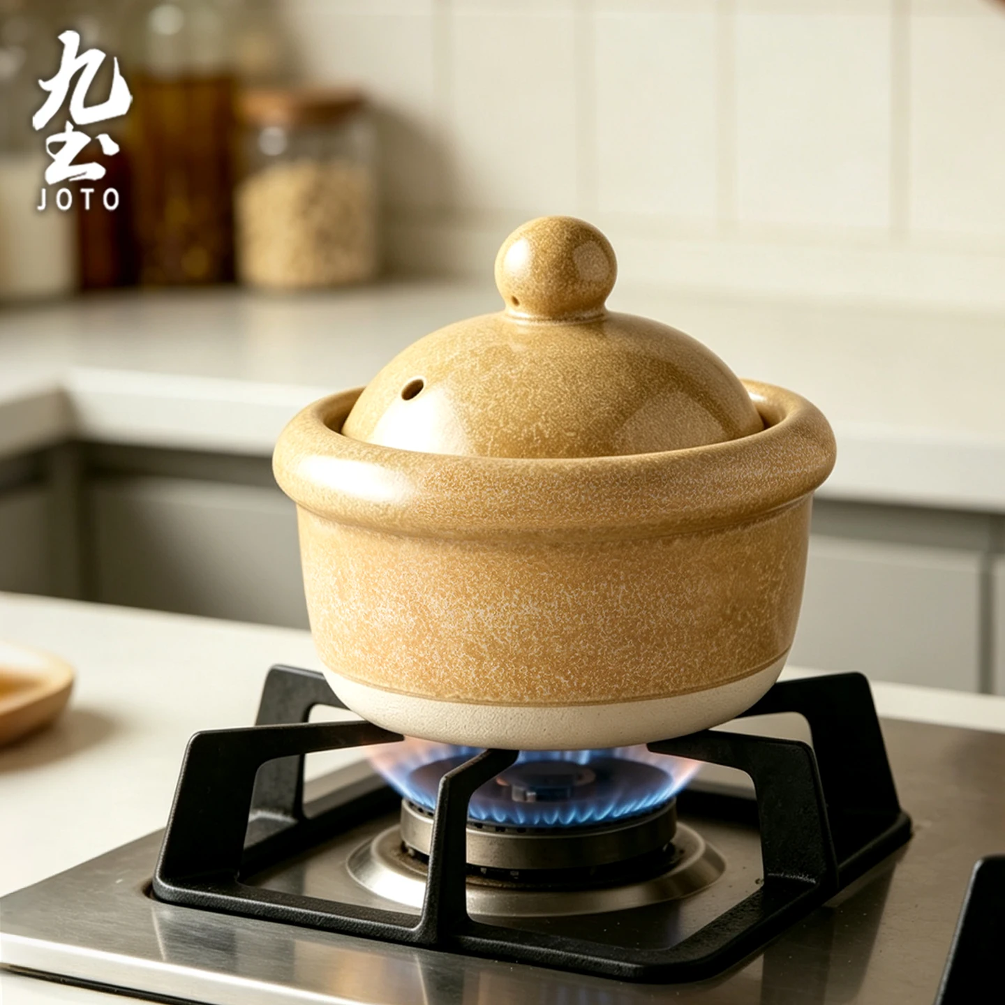 Ceramic 1‑Person Clay Pot, Japanese High‑Temperature Resistant Rice Cooker Pot, Mini Stew Pot for Clay Pot Rice CJR0676
