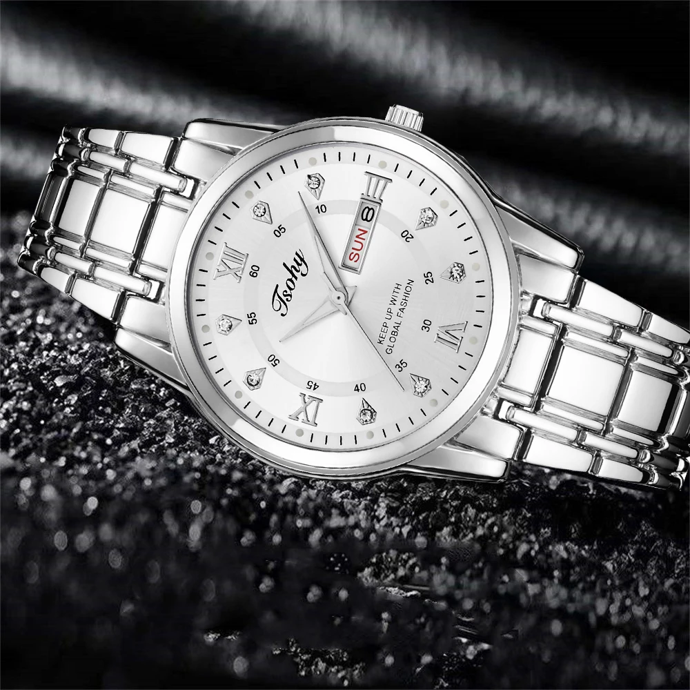 Osobowość młodzieżowa, męski zegarek studencki w obcym stylu, przystojny, prosty, podwójny kalendarz, trwały, rekreacyjny, sportowy, klasyczny wat