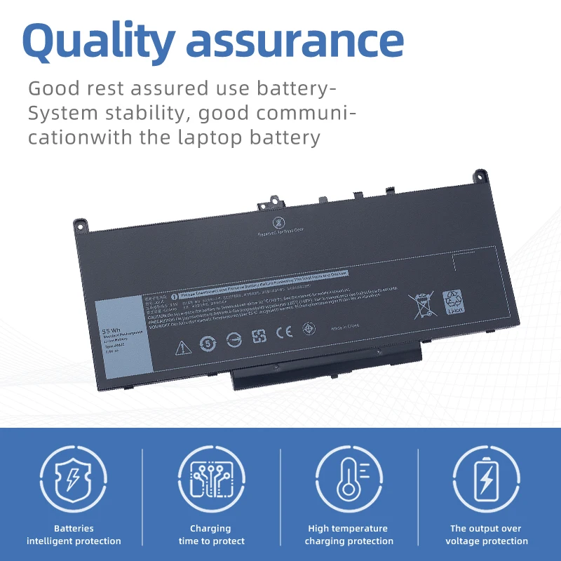 SUOZHAN-Batterie portable J60J5 standard, Dell Latitude E7270, E7470, R1V85, MC34Y, 242WD