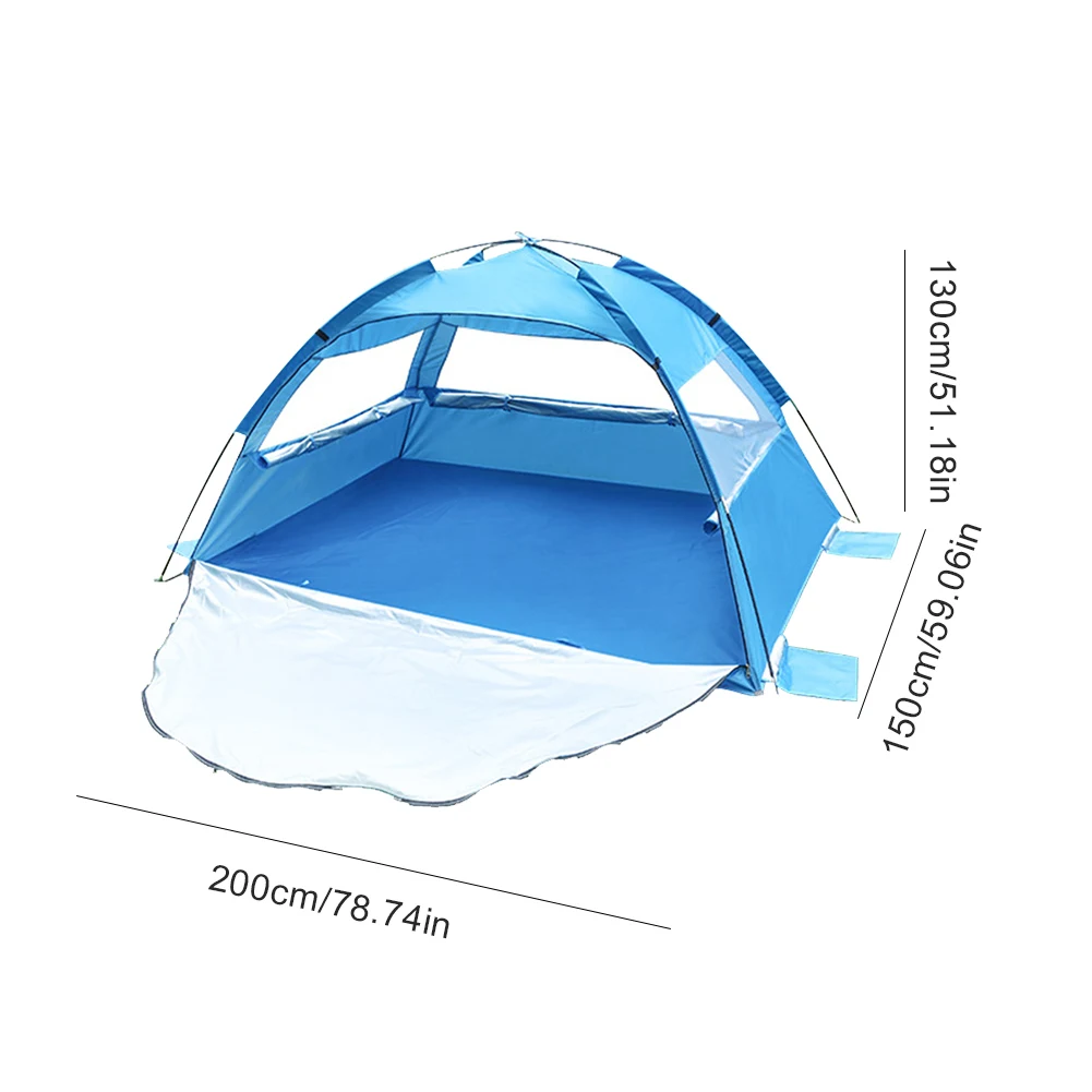 Outdoor Camping Tent 2-3 Person Easy Setup Sun Shelter UPF 50+ Beach Picnic Sunshade Canopy Camping Tent Travel Mosquito Nets