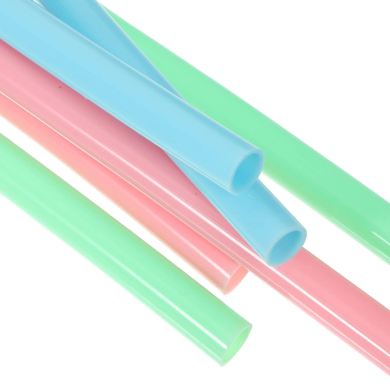 

1 set Tumbler Straws Reusable Silicone Drinking Straws Wide Bore Smoothie Shakes Easy Clean Non-Slip Surface Kitchen Bar