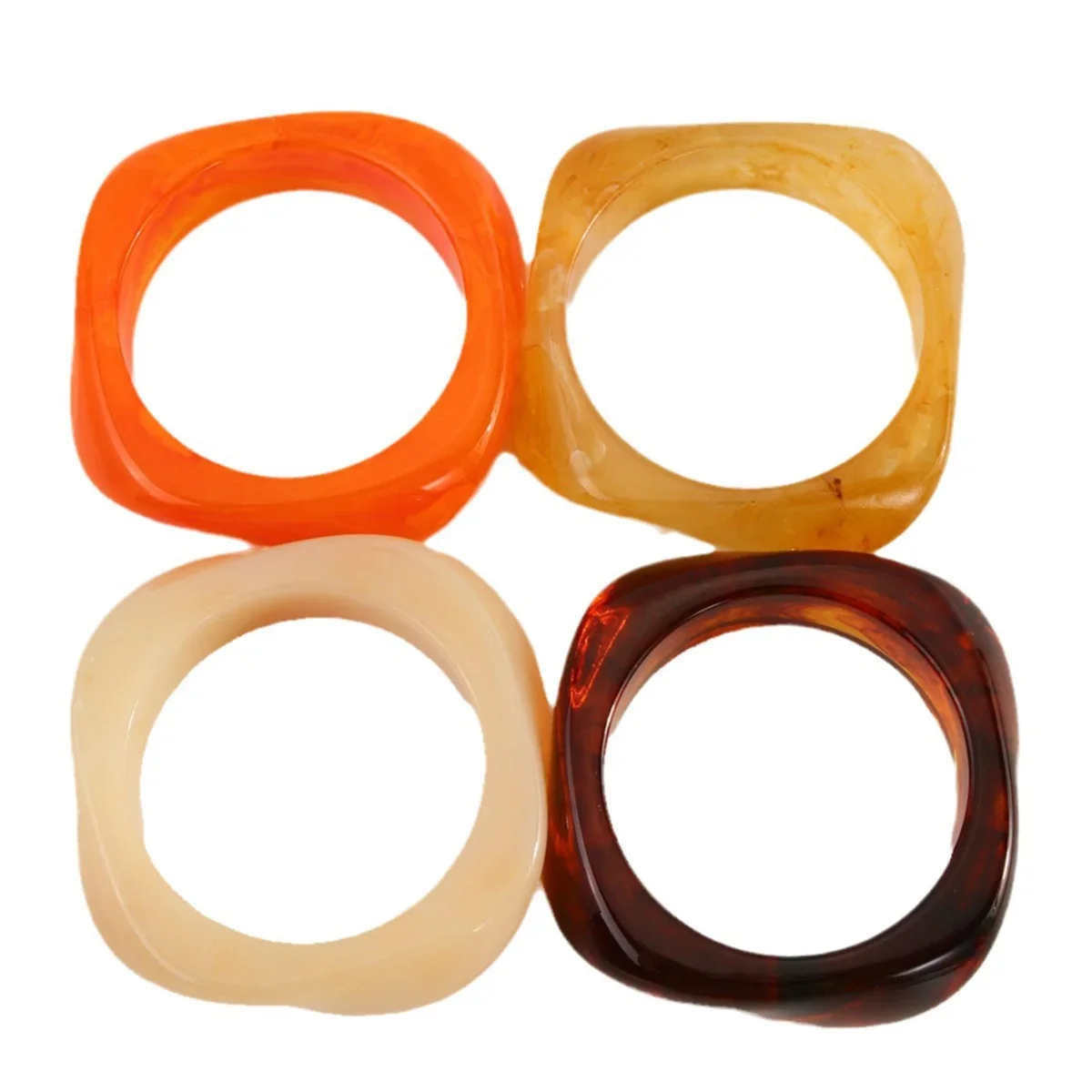 الرجعية الشرير غير النظامية شخصية المبالغة أساور Y2k الهيب هوب الاكريليك أساور واسعة أساور النساء الرجال جديد مجوهرات الإسورة #5