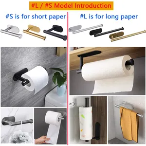 Toilet Paper Holder Sticker, Kitchen Roll, Toolas, Dispenser Napkin, Stand Absorb, Fabric Hanger, Bathroom Accessories 10 Main Sales Bathroom Accessories - №4