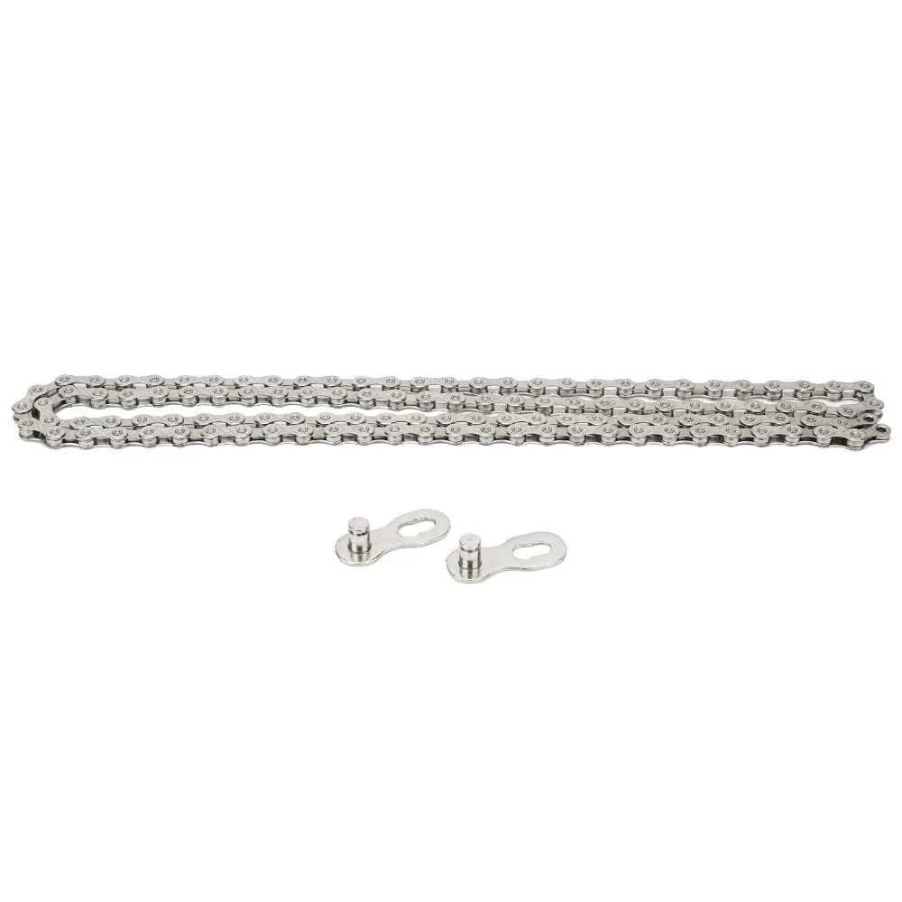 

10 Speed Bike Chain 116 Links Steel Bicycle Chain Silver 1/2" x 11/128" Mountain Bike Accessories for Mountain/ Road Bike