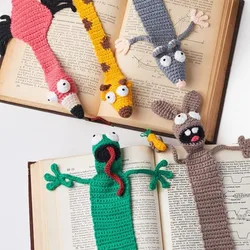 Index Divider 3D Animal Cartoon Bookmark Creative Hanger Crochet knitting Bookmark Office Supplies Pendant Book Clip