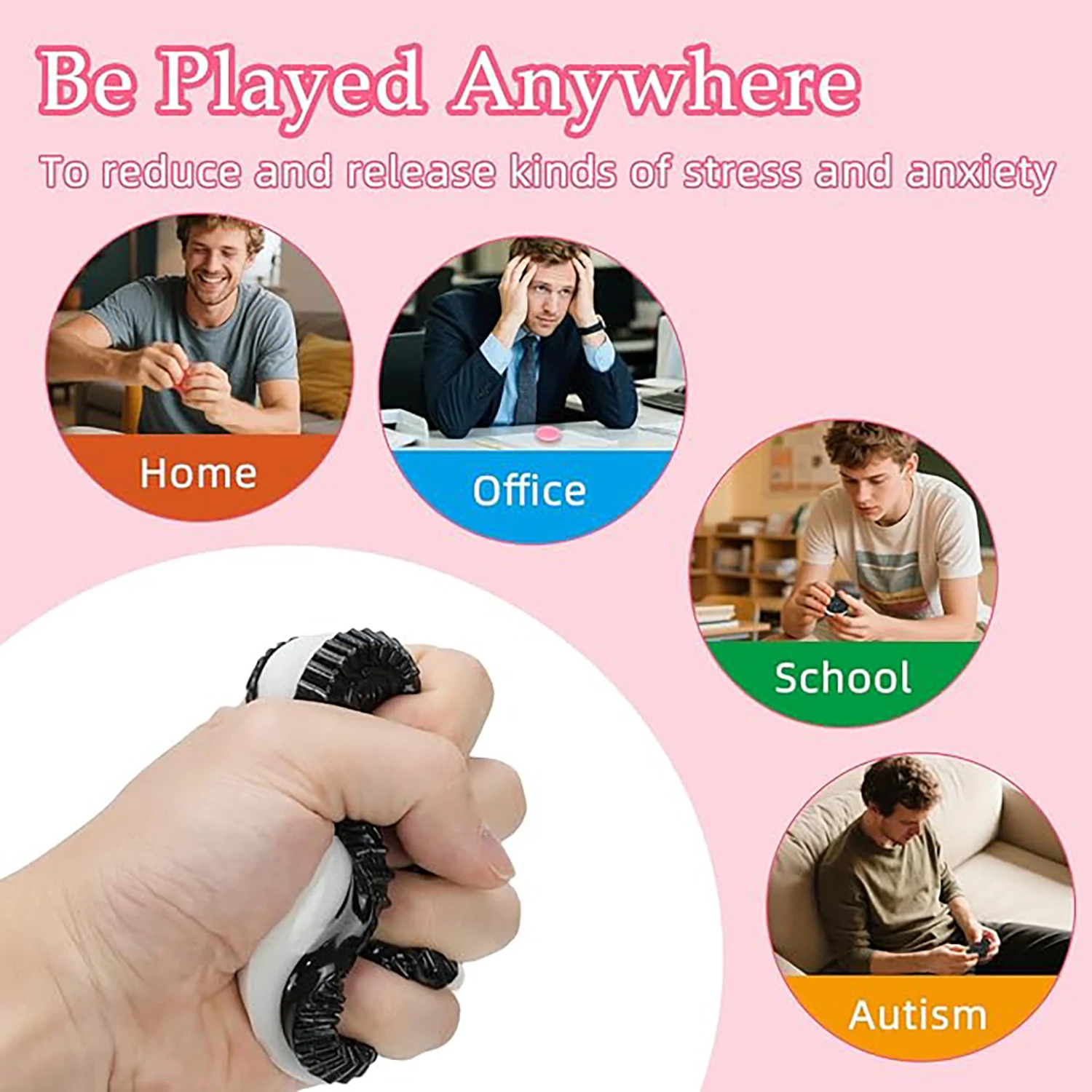 لعبة ضغط البسكويت المقلدة، لعبة حسية لزجة للأطفال المصابين بالتوحد، هدية عيد ميلاد تململ كرة الضغط للبالغين #6