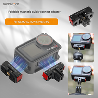 Sunnylife Magnetic Adapter For DJI Osmo Action 5 PRO 4/3/2 Foldable Quick-release Plate for Action 5 4 Camera Expansion Accessor
