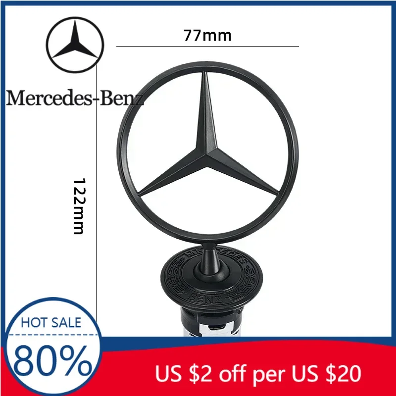 

Горячая автомобильная наклейка из цинкового сплава, эмблема на передний капот автомобиля, значок для Mercedes Benz AMG W213 W223 W240 W212 W222 W221 W211 W220 W210 W207 W